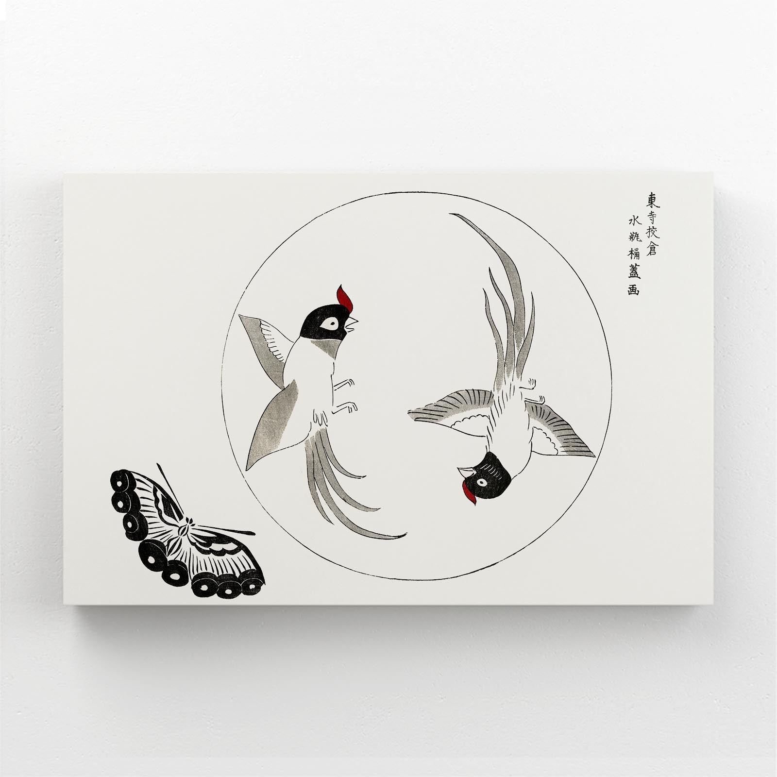 Oriental Birds And Butterfly Wall Art