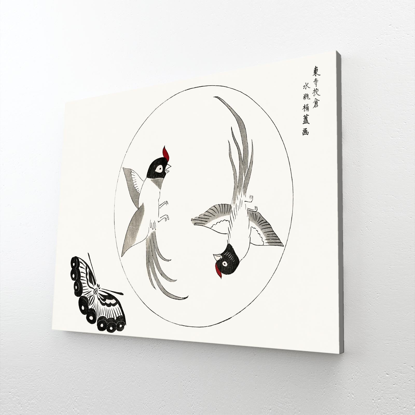 Oriental Birds And Butterfly Wall Art