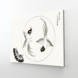Oriental Birds And Butterfly Wall Art
