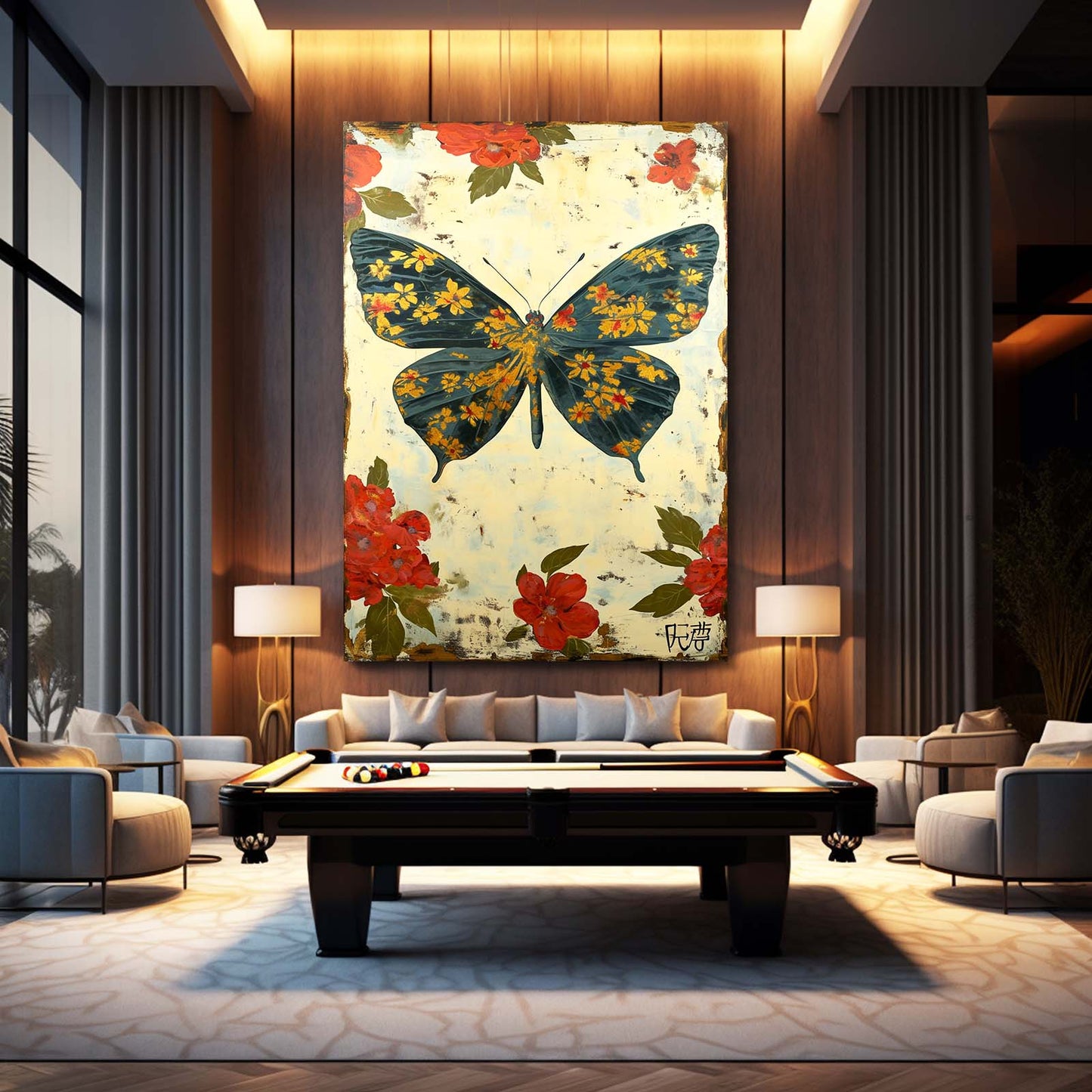 Oriental Butterfly Wall Art