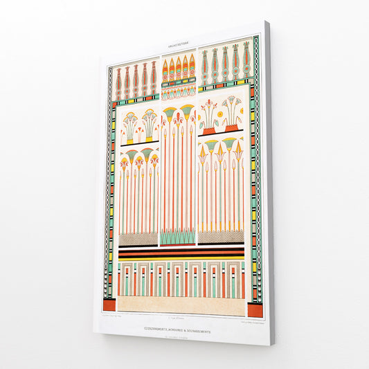 Ornamental Border Pattern Egyptian Art – canvas print on white background