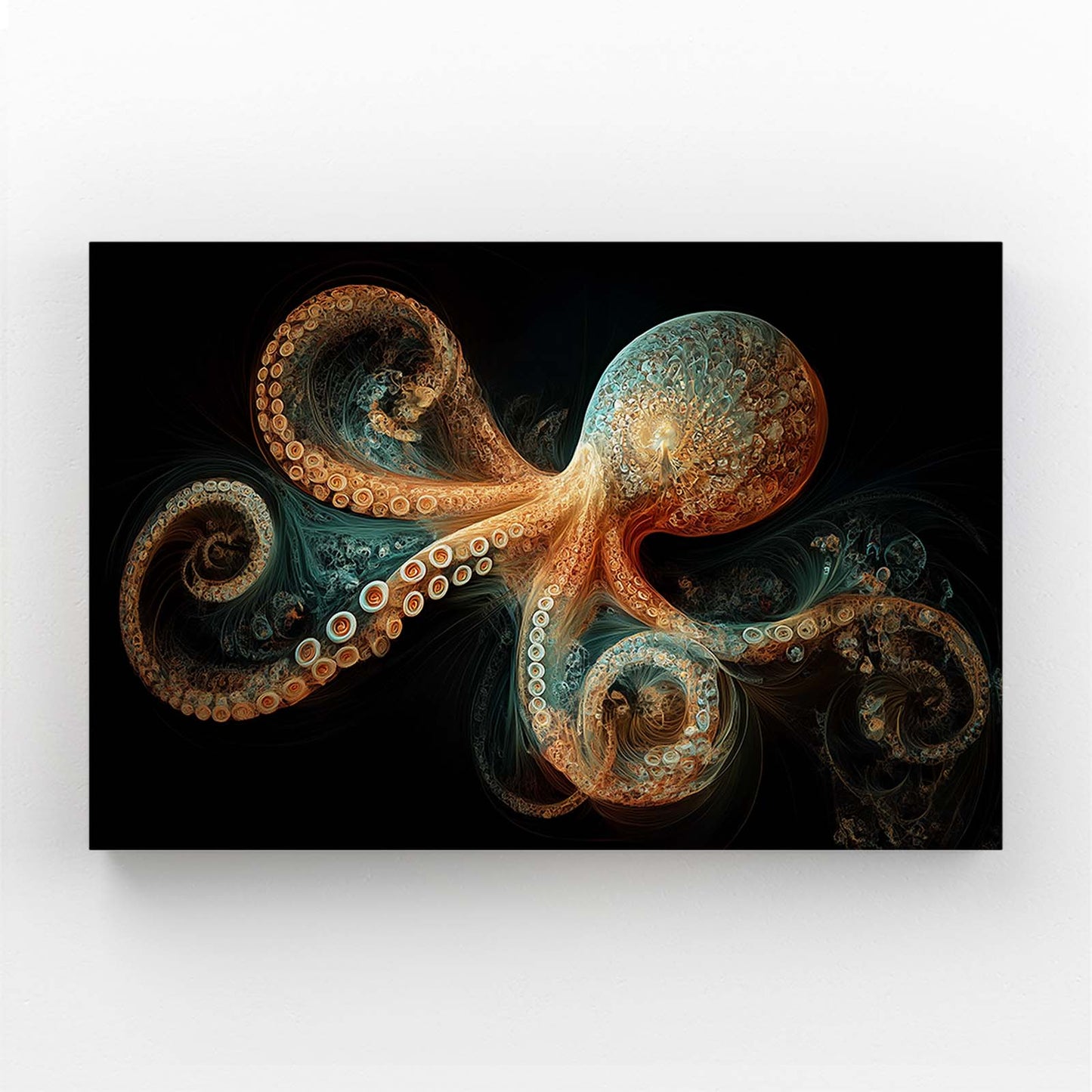 Ornate Fractal Coils Octopus Wall Decor – ornate fractal coils octopus canvas print
