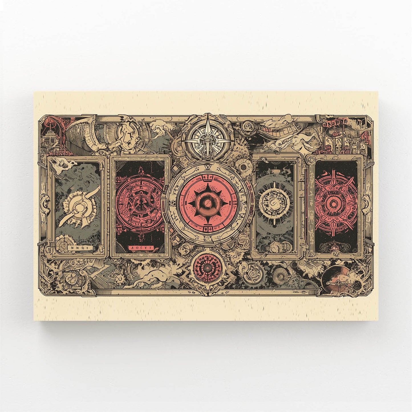Ornate Grimoire Cover Steampunk Wall Decor – ornate grimoire cover steampunk canvas print