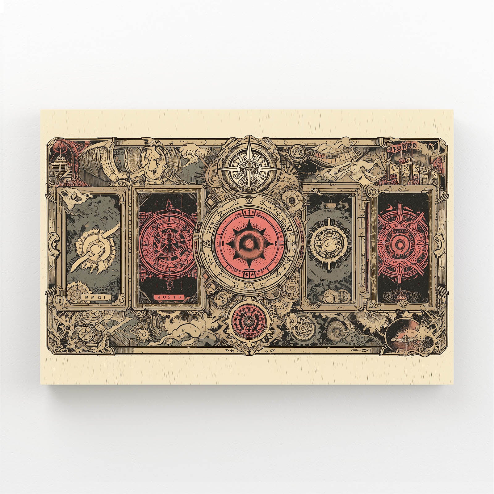 Ornate Grimoire Cover Steampunk Wall Decor – ornate grimoire cover steampunk canvas print