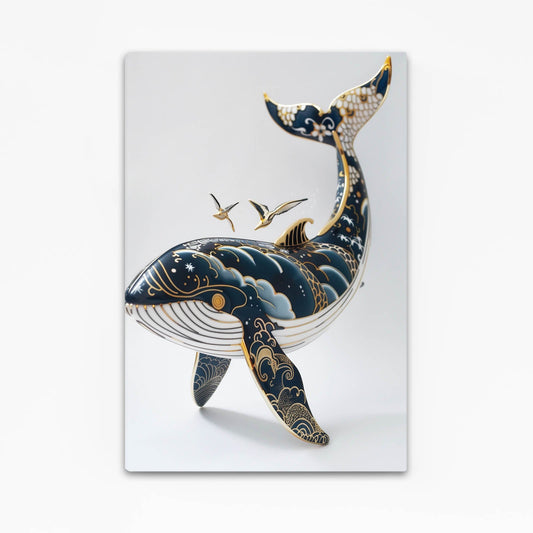 Ornate Japanese Whale Art