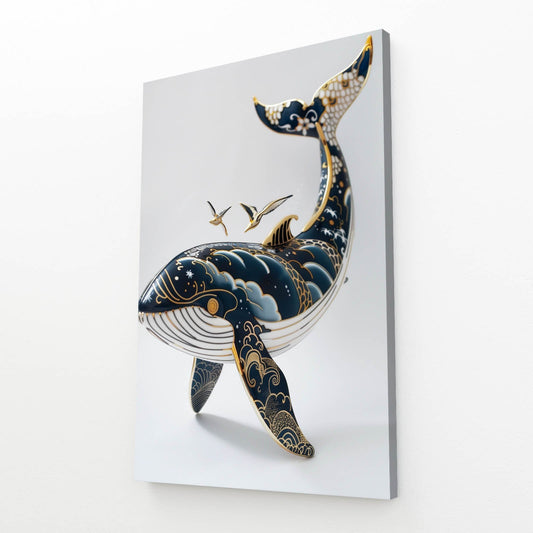 Ornate Japanese Whale Art