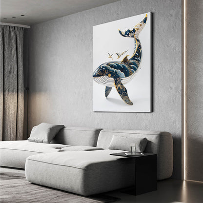 Ornate Japanese Whale Art