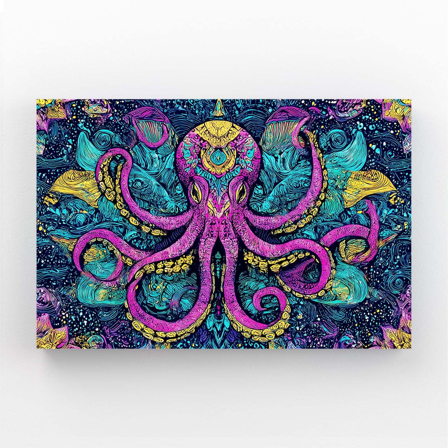 Ornate Magenta Pattern Octopus Prints – ornate magenta pattern octopus canvas print