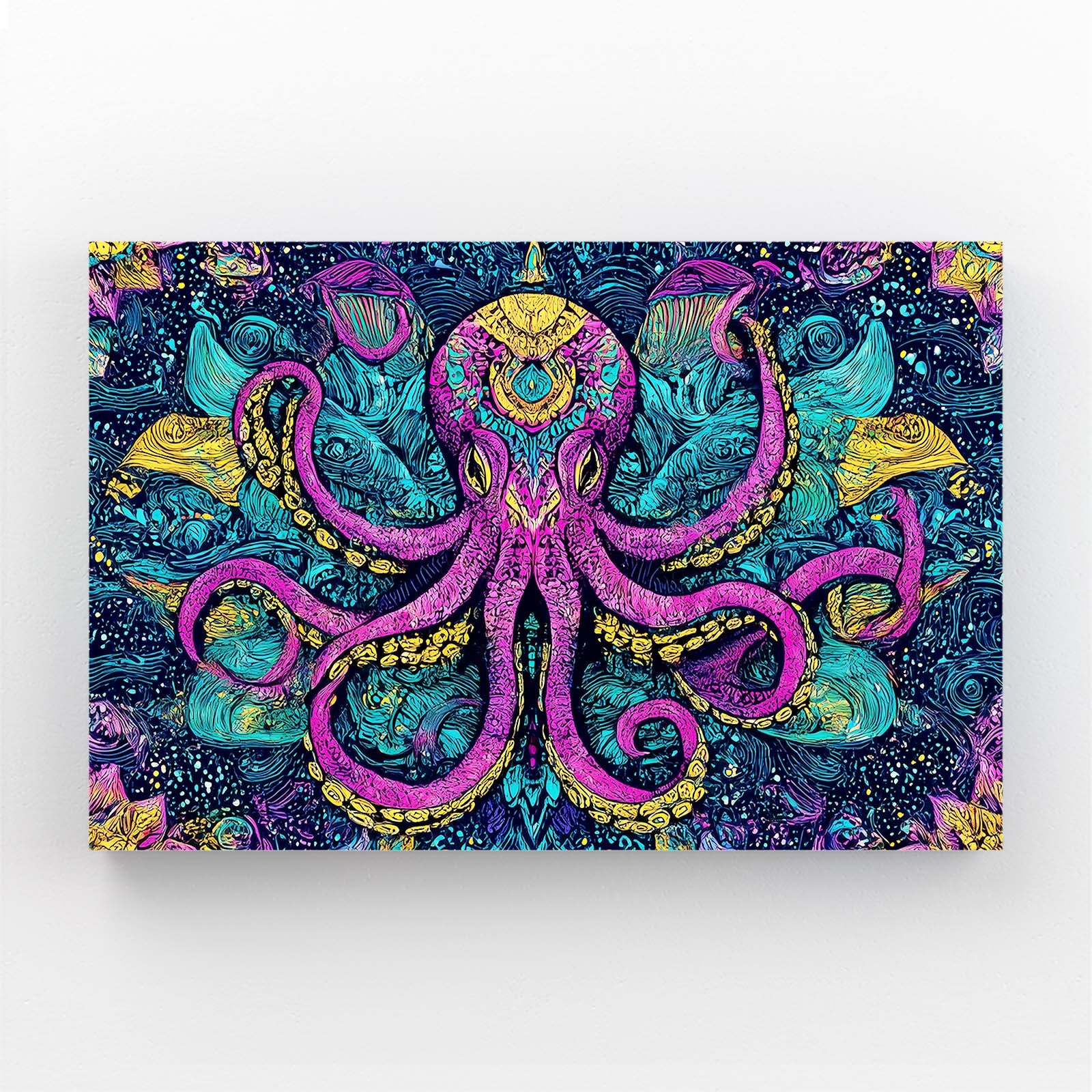 Ornate Magenta Pattern Octopus Prints – ornate magenta pattern octopus canvas print