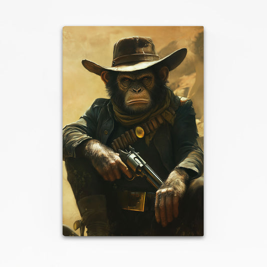 Outlaw Cowboy Monkey Wall Decor – outlaw cowboy monkey canvas print