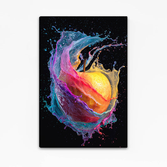 Paint Splash Color Apple Art – paint splash color apple canvas print