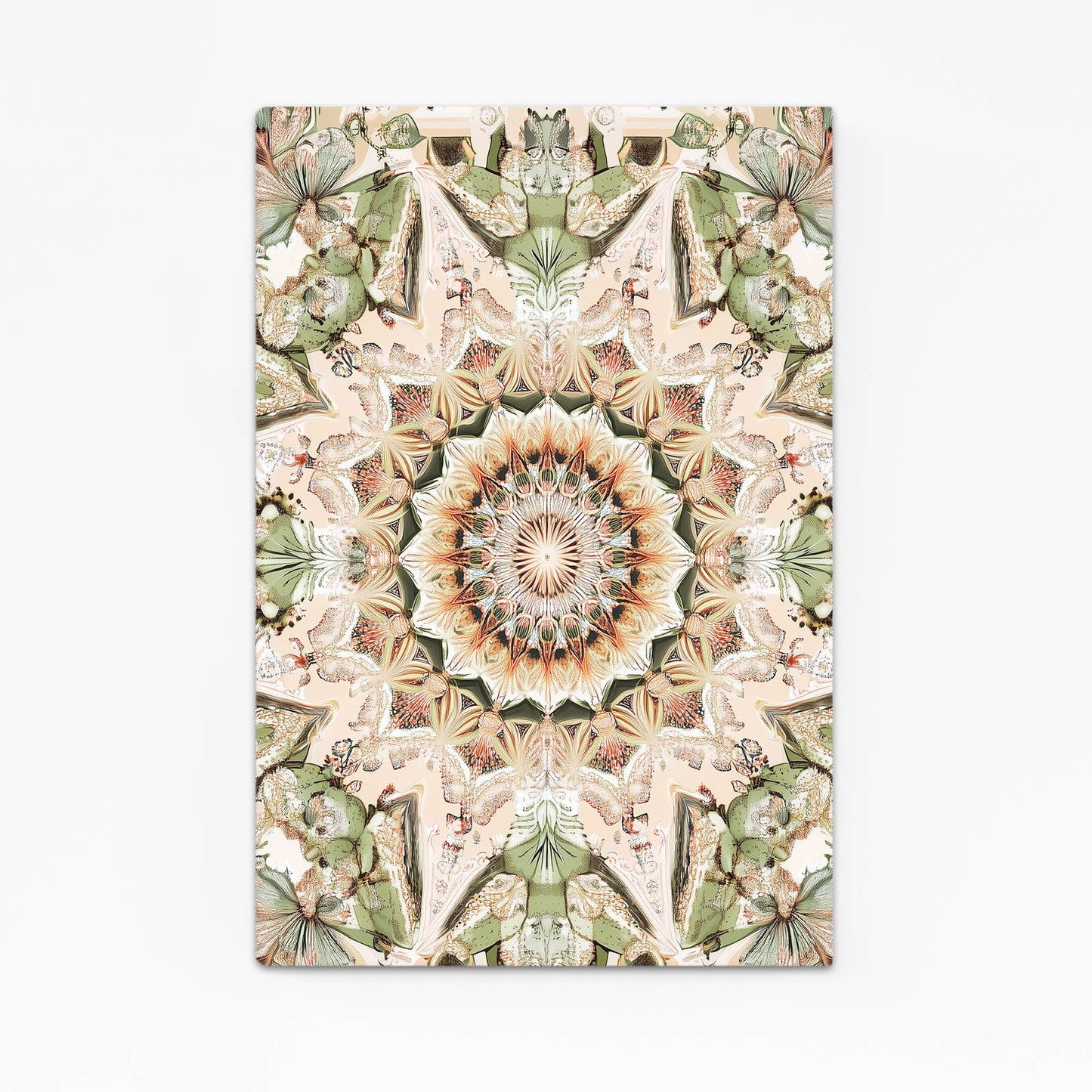 Pale Kaleidoscope Bloom Cactus Wall Art – pale kaleidoscope bloom cactus canvas print