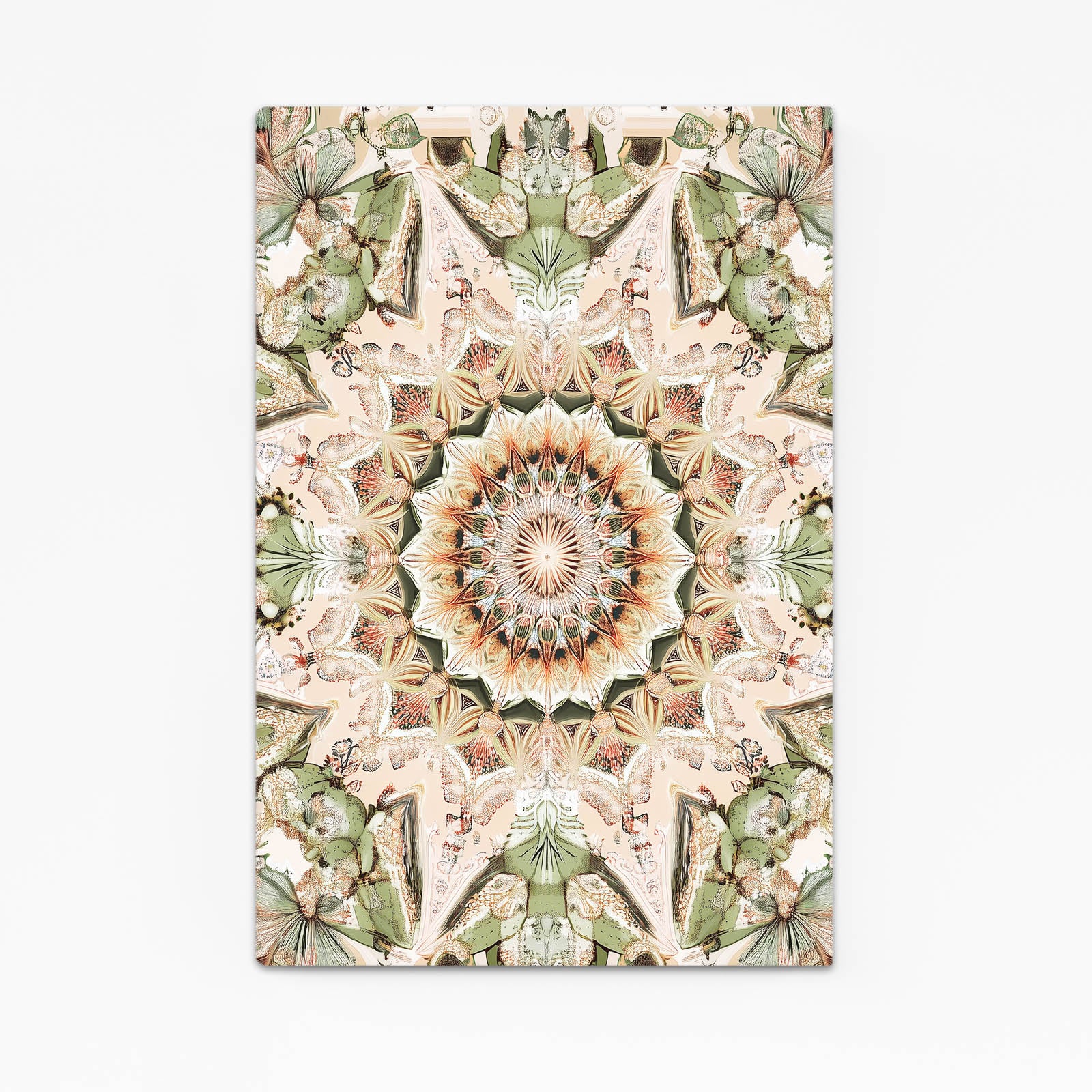 Pale Kaleidoscope Bloom Cactus Wall Art – pale kaleidoscope bloom cactus canvas print
