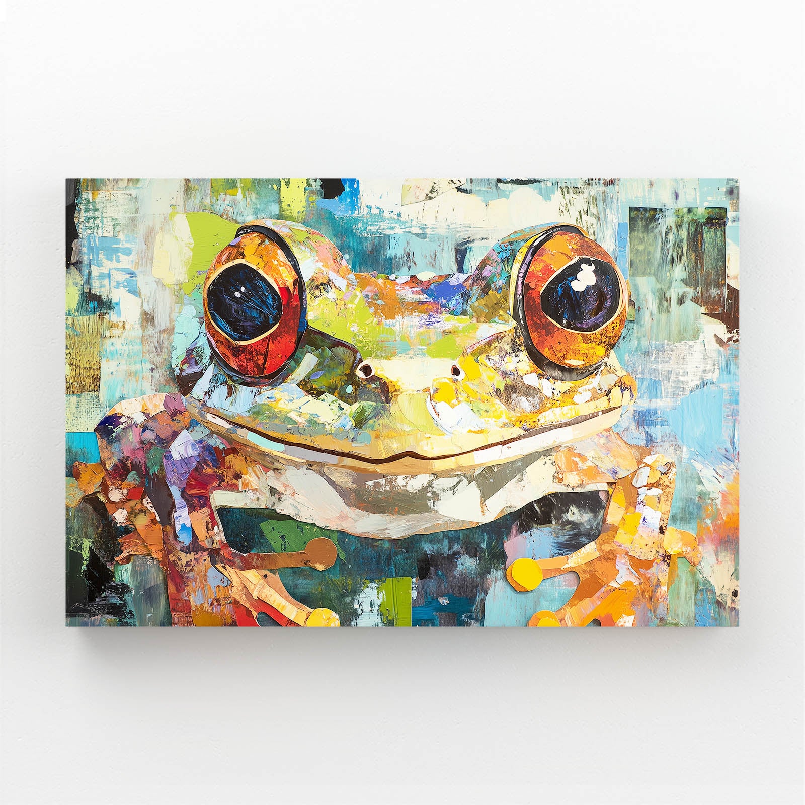 Palette Knife Frog Canvas – palette knife frog frog canvas print