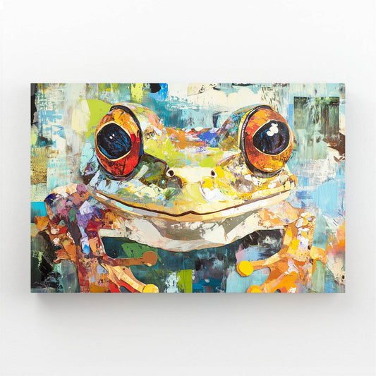 Palette Knife Frog Canvas – palette knife frog frog canvas print