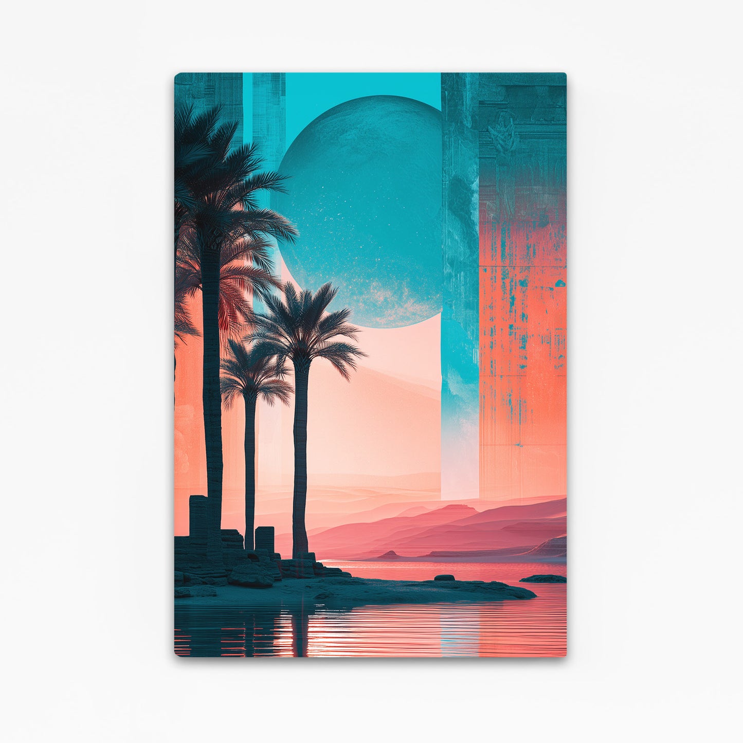 Palm Sunset Gradient Egyptian Prints – palm sunset gradient egyptian canvas print