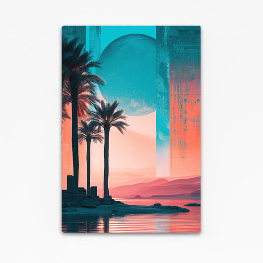 Palm Sunset Gradient Egyptian Prints – palm sunset gradient egyptian canvas print