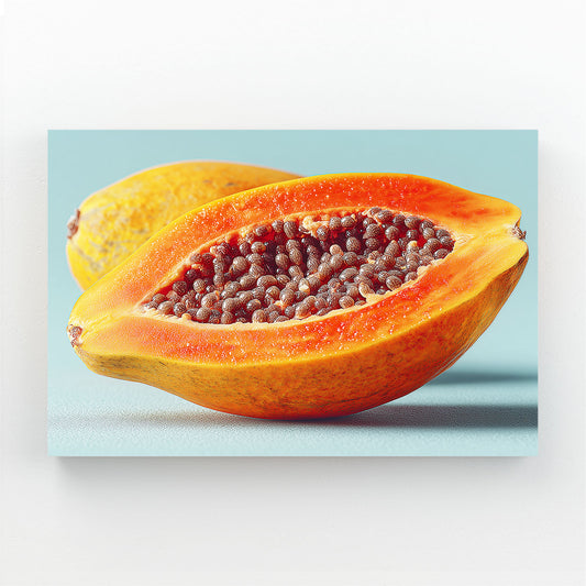 Papaya Half Bright Fruit Canvas – papaya half bright fruit canvas print