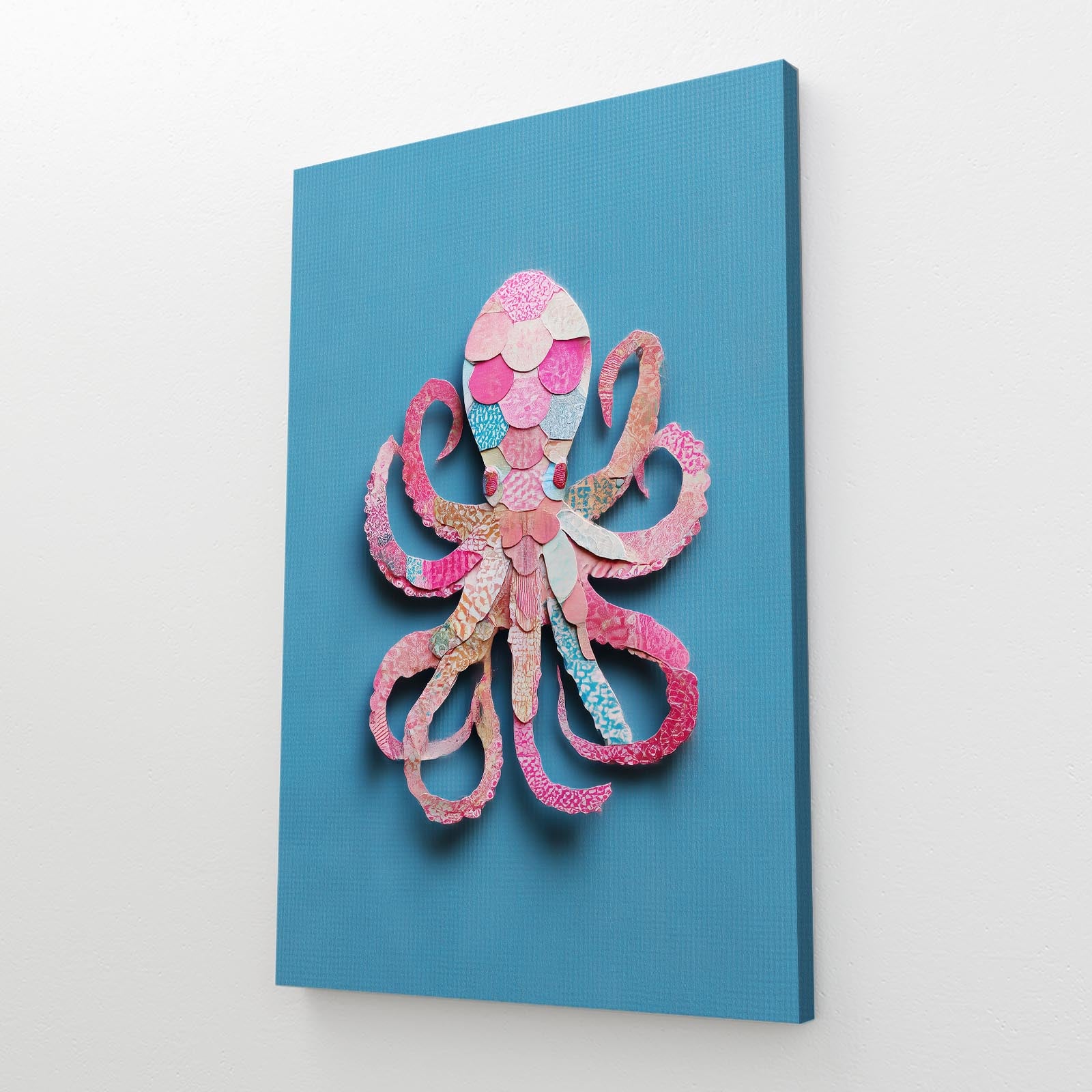 Paper Cut Craft Octopus Wall Art – styled in a furnished interior