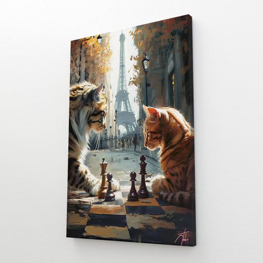 Paris Chess Cats Art