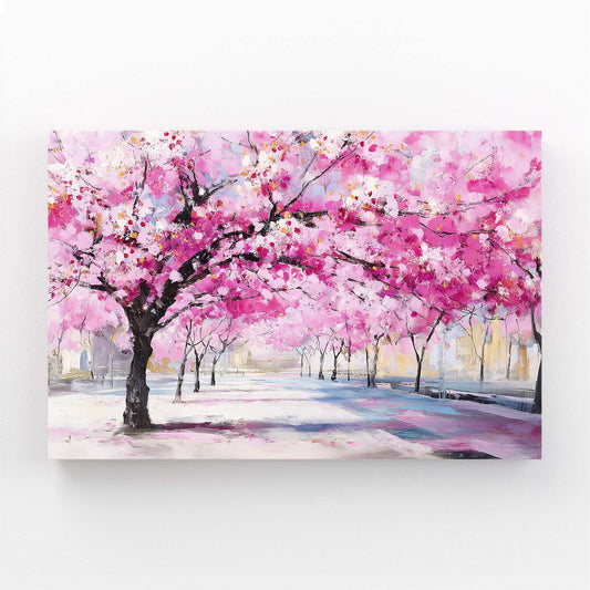 Park Path Blooms Cherry Blossom Canvas – park path blooms cherry blossom canvas print