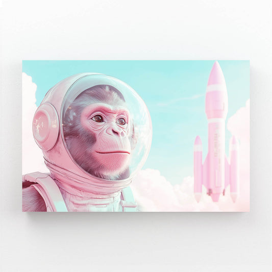 Pastel Astronaut Monkey Wall Art – pastel astronaut monkey canvas print