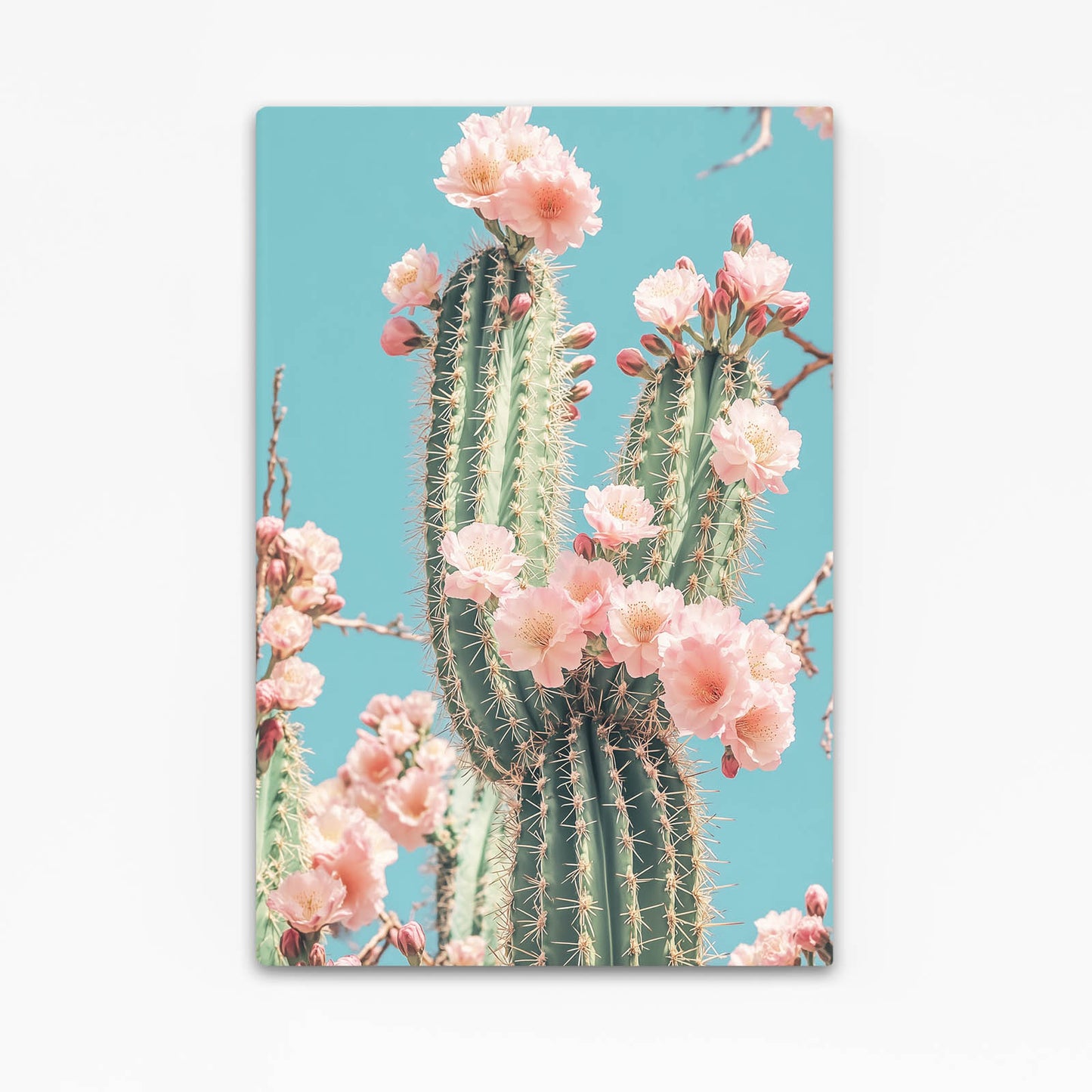 Pastel Bloom Column Cactus Wall Decor – pastel bloom column cactus canvas print