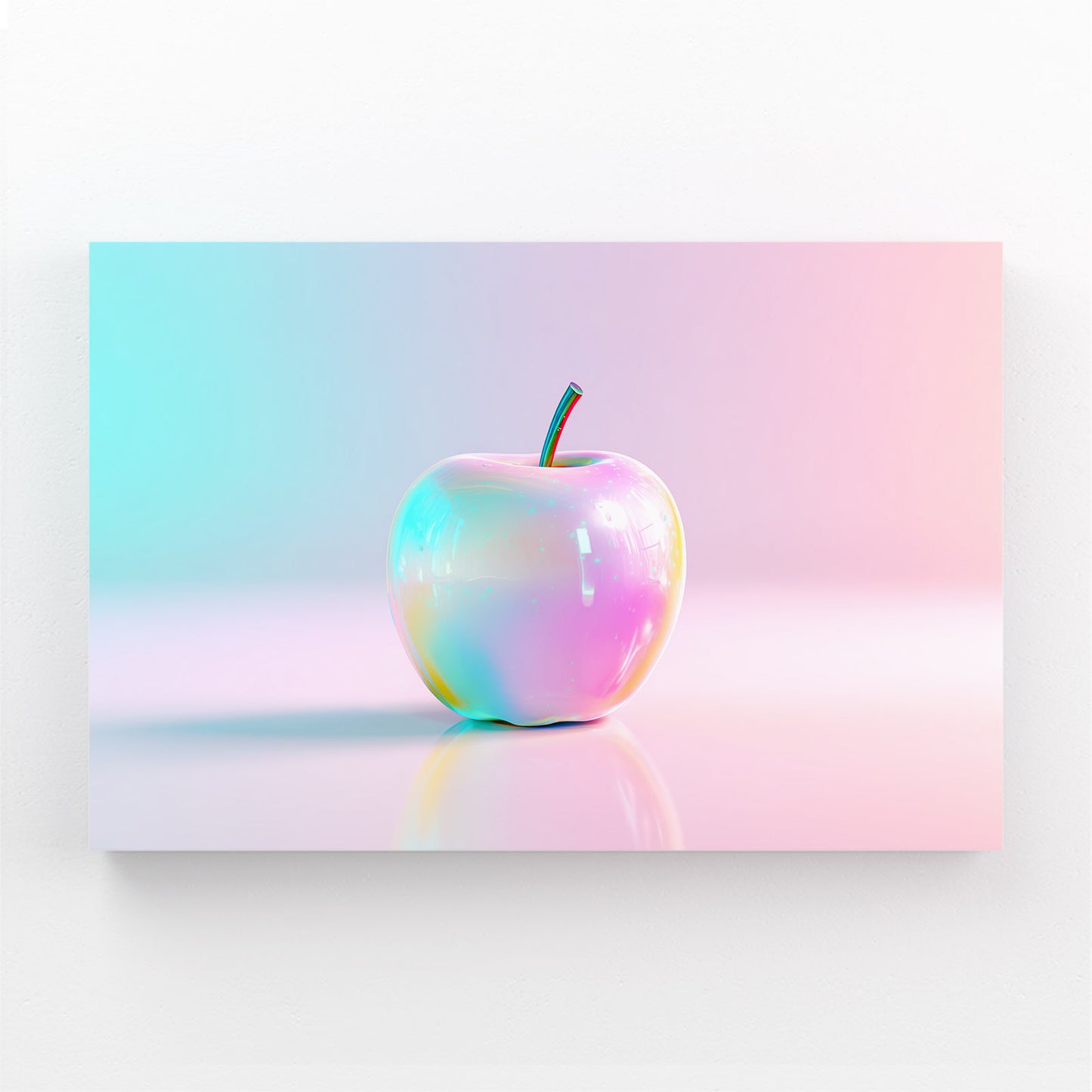 Pastel Iridescent Apple Wall Art – pastel iridescent apple canvas print