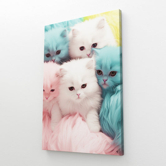 Pastel Kittens Cat Wall Art