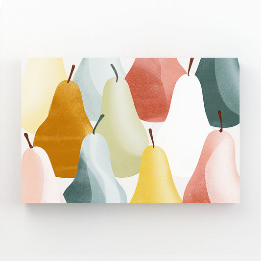 Pastel Pear Pattern Fruit Canvas – pastel pear pattern fruit canvas print