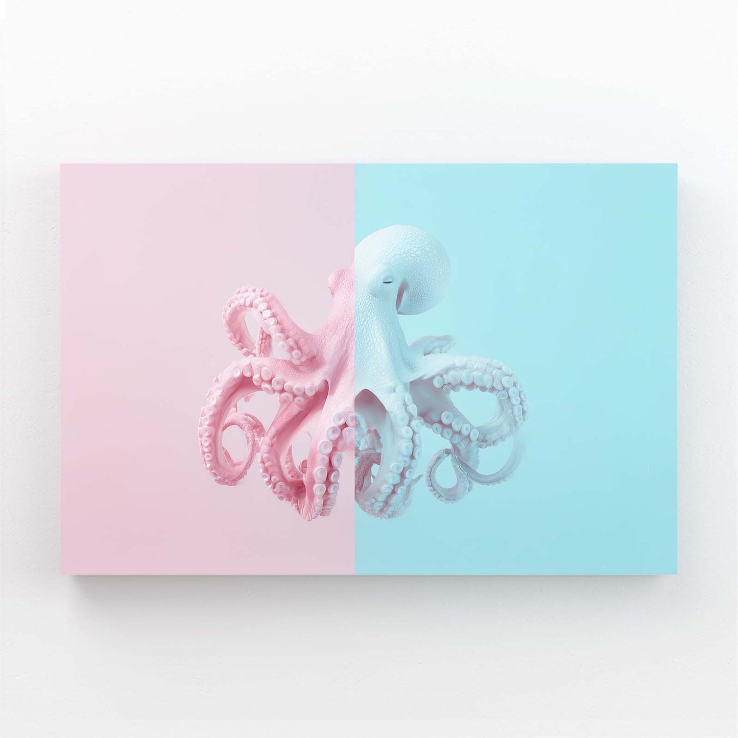Pastel Split Panel Octopus Canvas – pastel split panel octopus canvas print