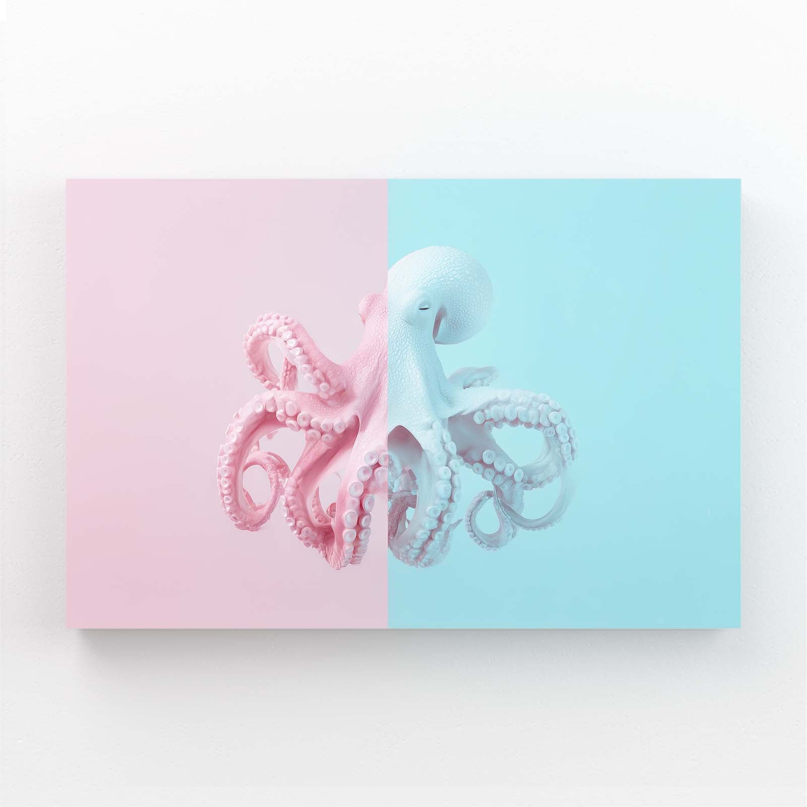 Pastel Split Panel Octopus Canvas – pastel split panel octopus canvas print