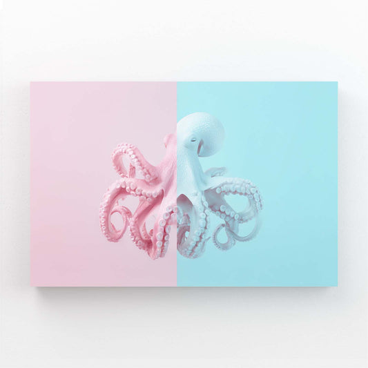 Pastel Split Panel Octopus Canvas – pastel split panel octopus canvas print