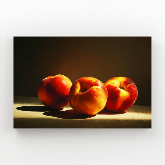 Peaches Still Life Fruit Art – peaches still life fruit canvas print
