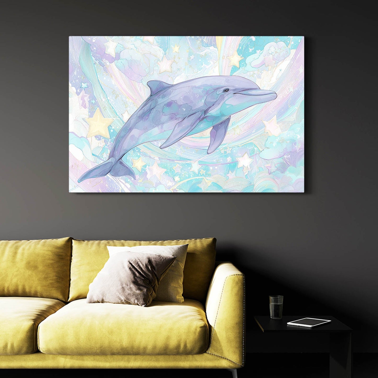 Pearl Star Dolphin Wall Decor – styled in a furnished interior