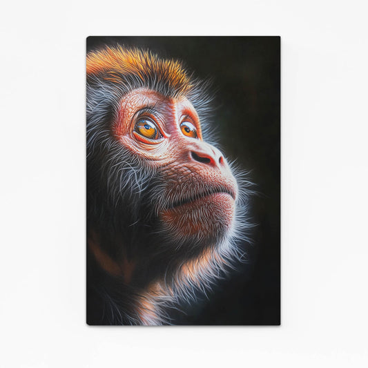 Pensive Dark Study Monkey Wall Decor – pensive dark study monkey canvas print