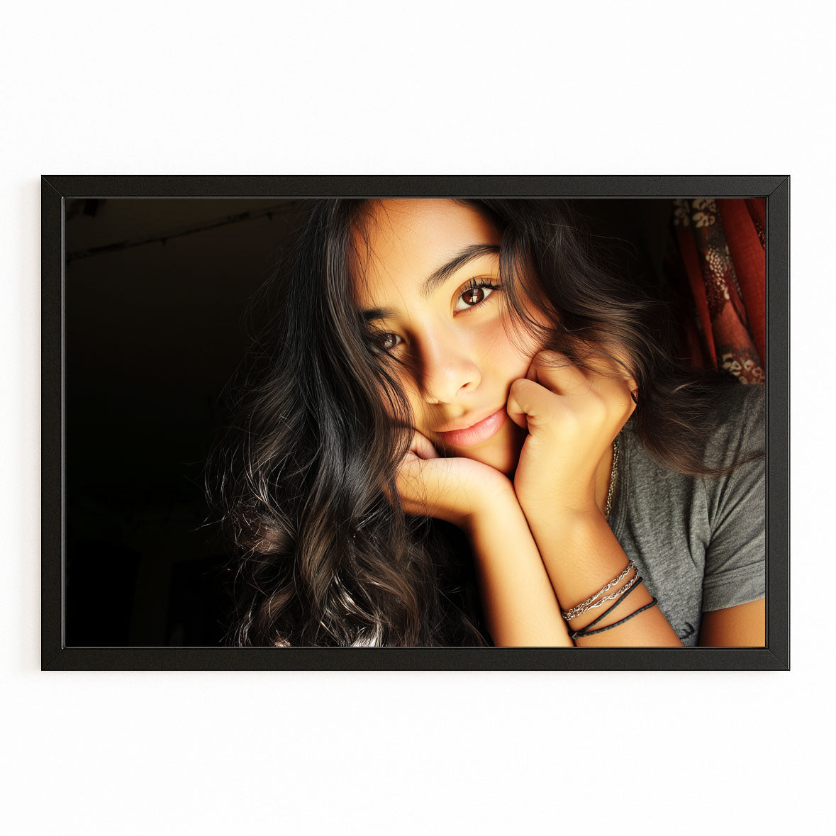 Pensive Gaze Women Photography Art Prints — photography canvas print, canvas print on white background