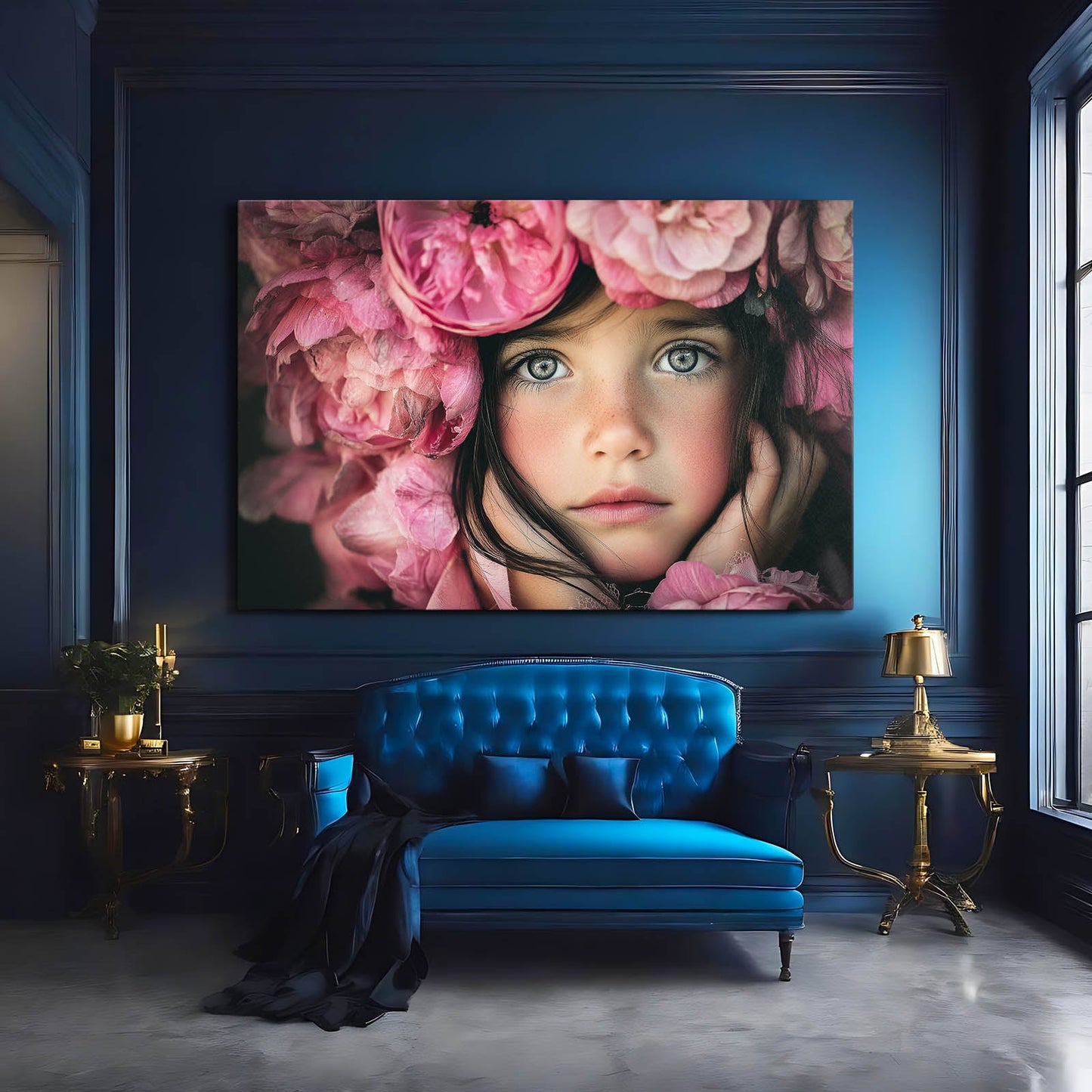 Peony Girl Wall Art Photography – canvas print, view 4