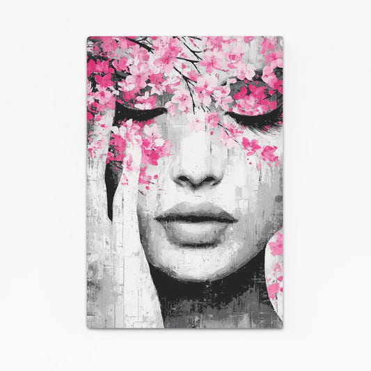 Petal Veil Portrait Cherry Blossom Canvas Art – petal veil portrait cherry blossom canvas print
