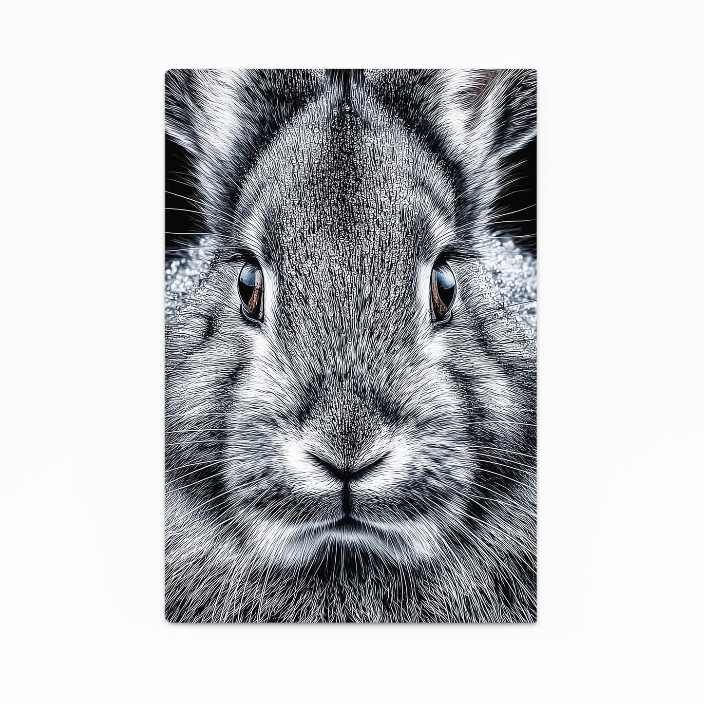 Photography Bunny Prints – angled canvas view on white background