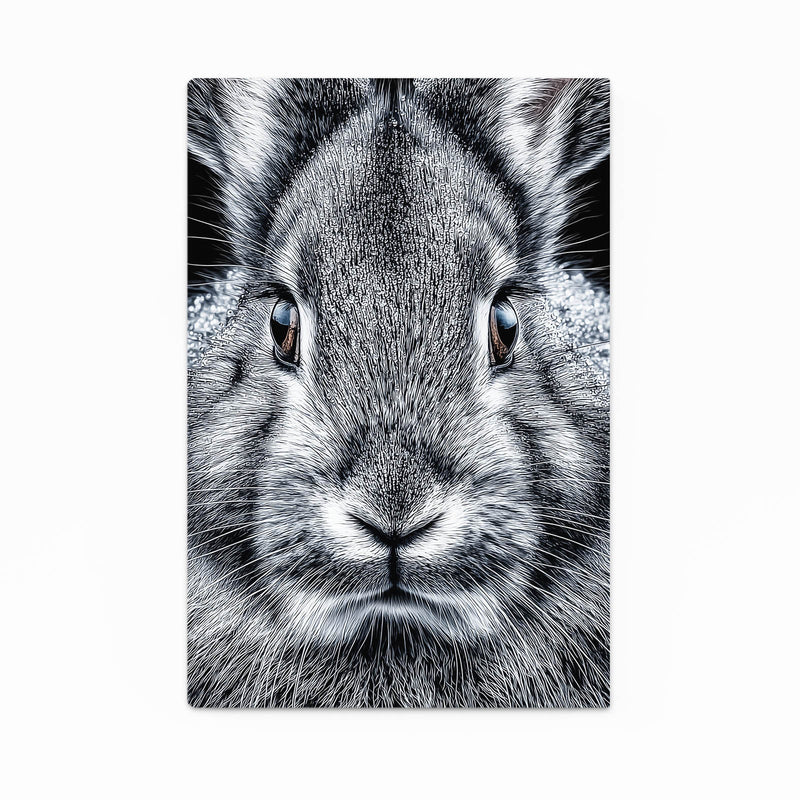 Photography Bunny Prints – angled canvas view on white background