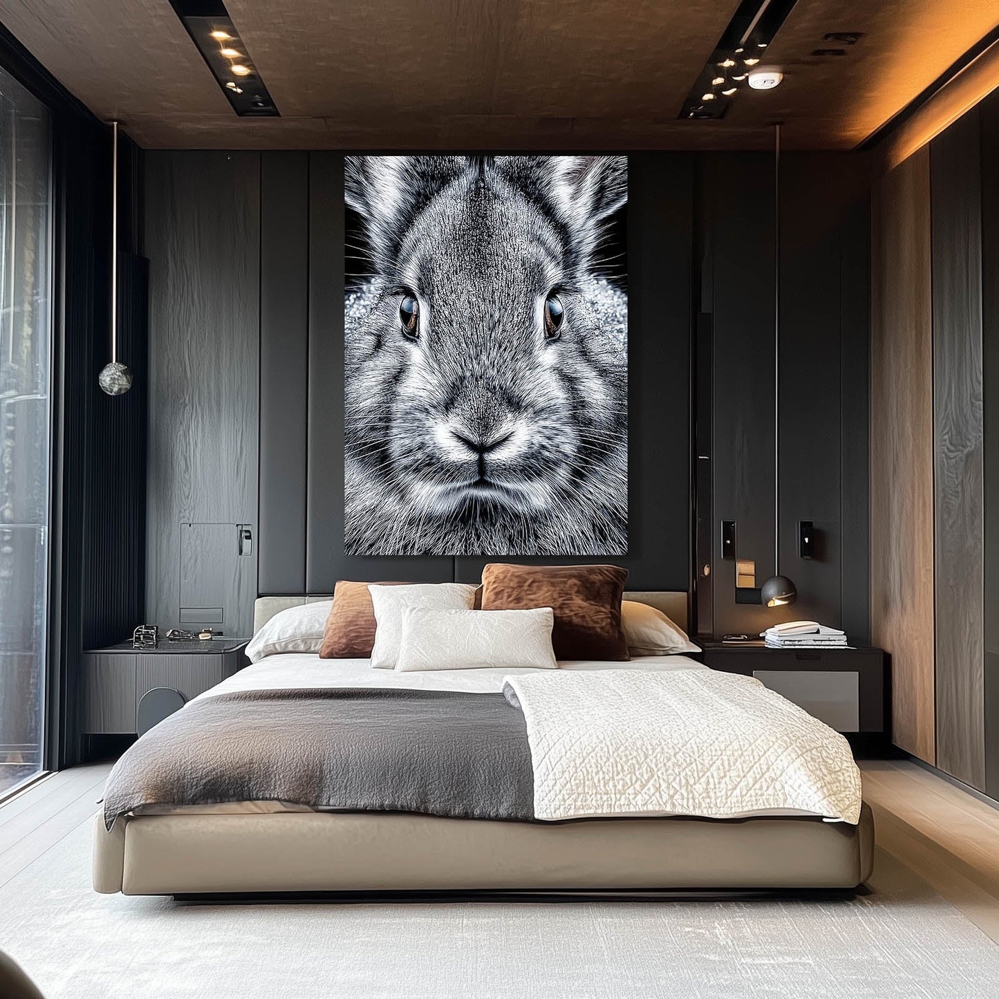 Photography Bunny Prints – angled canvas view on white background