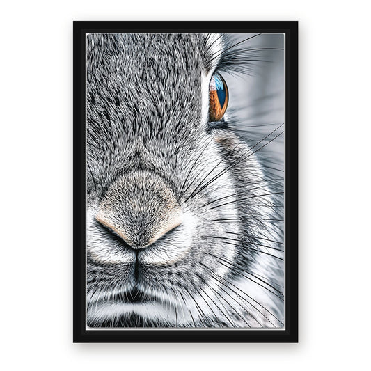 Photography Bunny Wall Art – with Premium Black wood frame