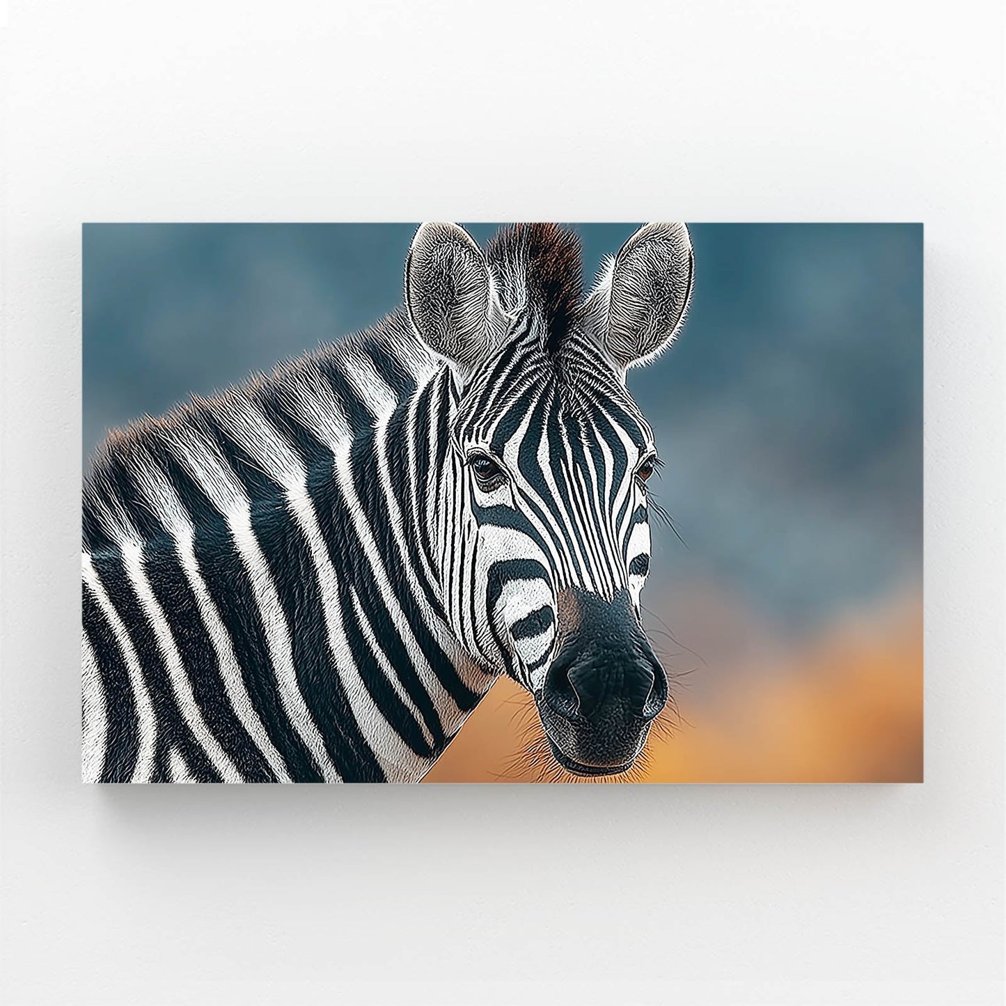 Photography Zebra Art – styled in a furnished interior