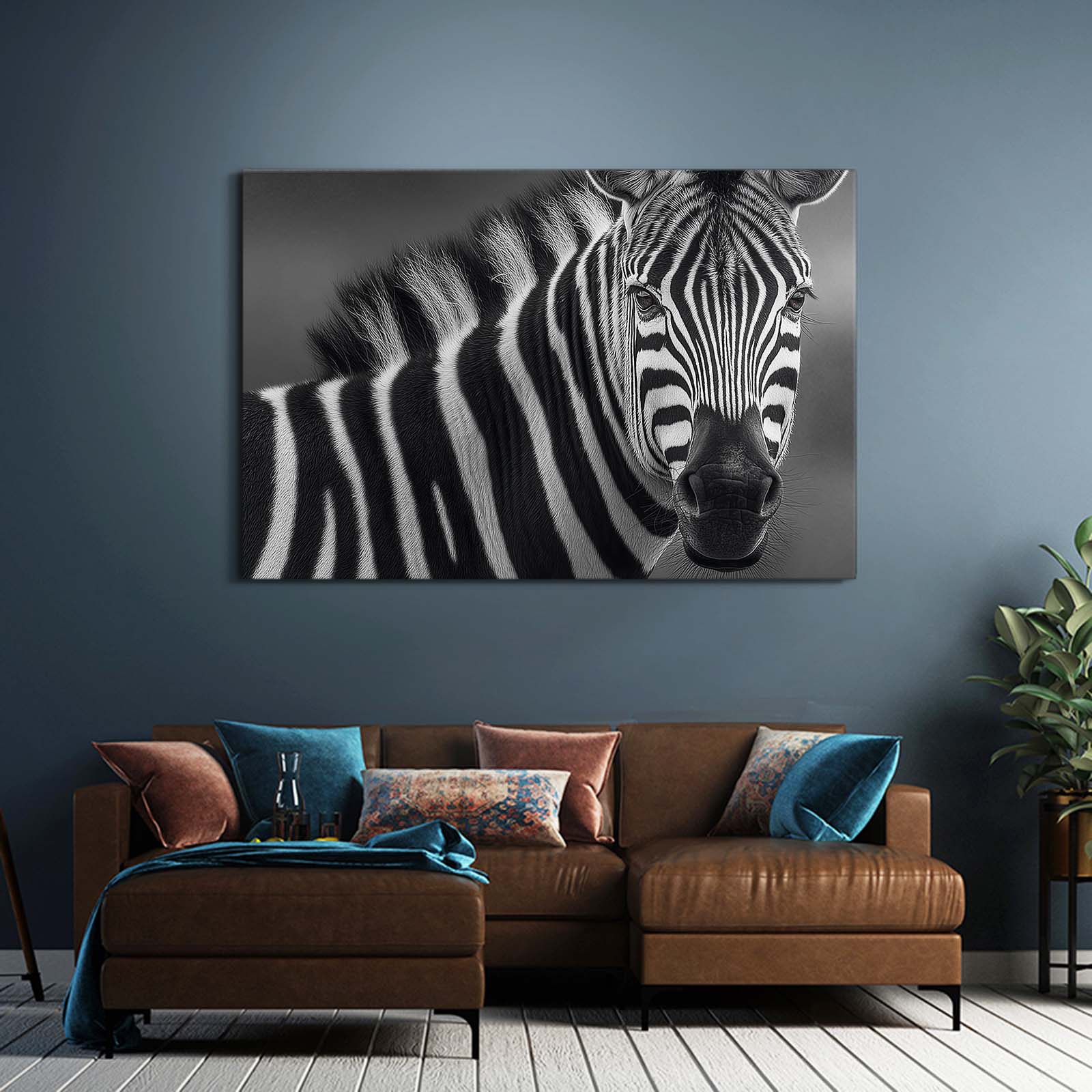 Photography Zebra Prints – styled in a furnished interior