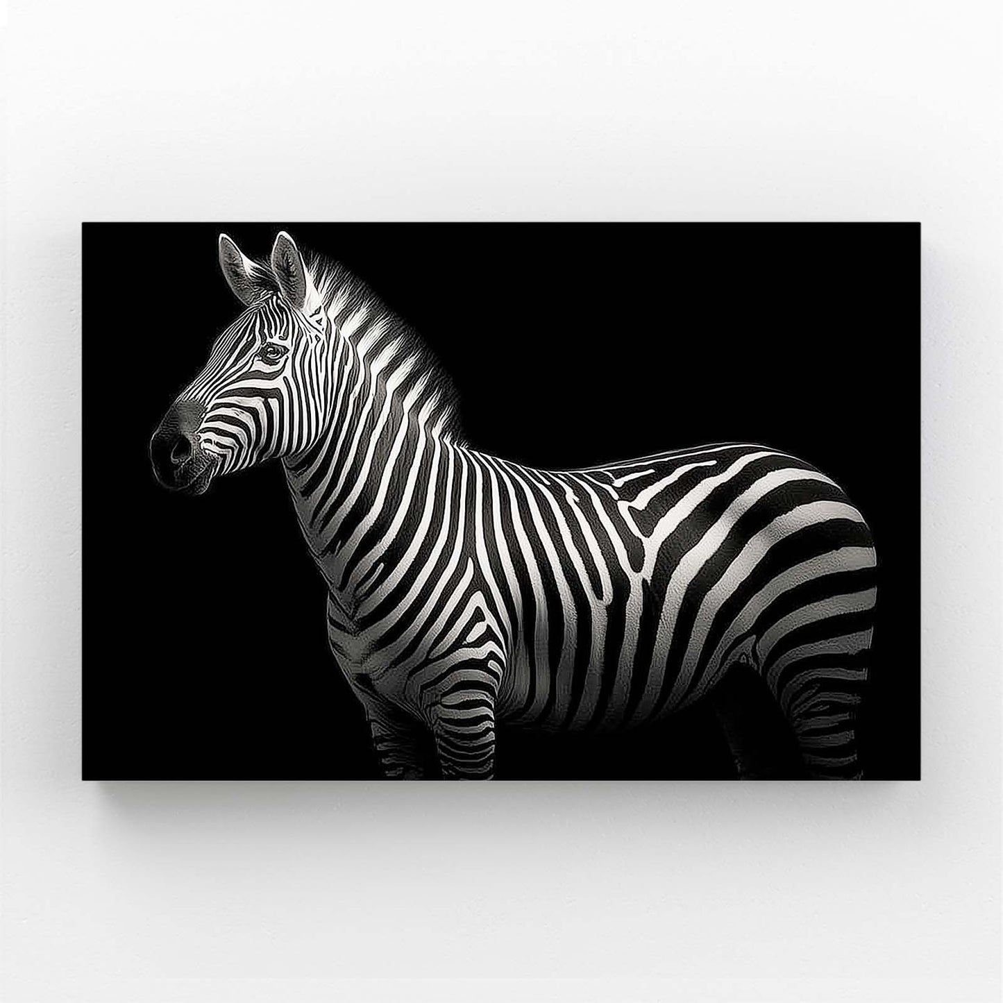 Photography Zebra Wall Art – styled in a furnished interior