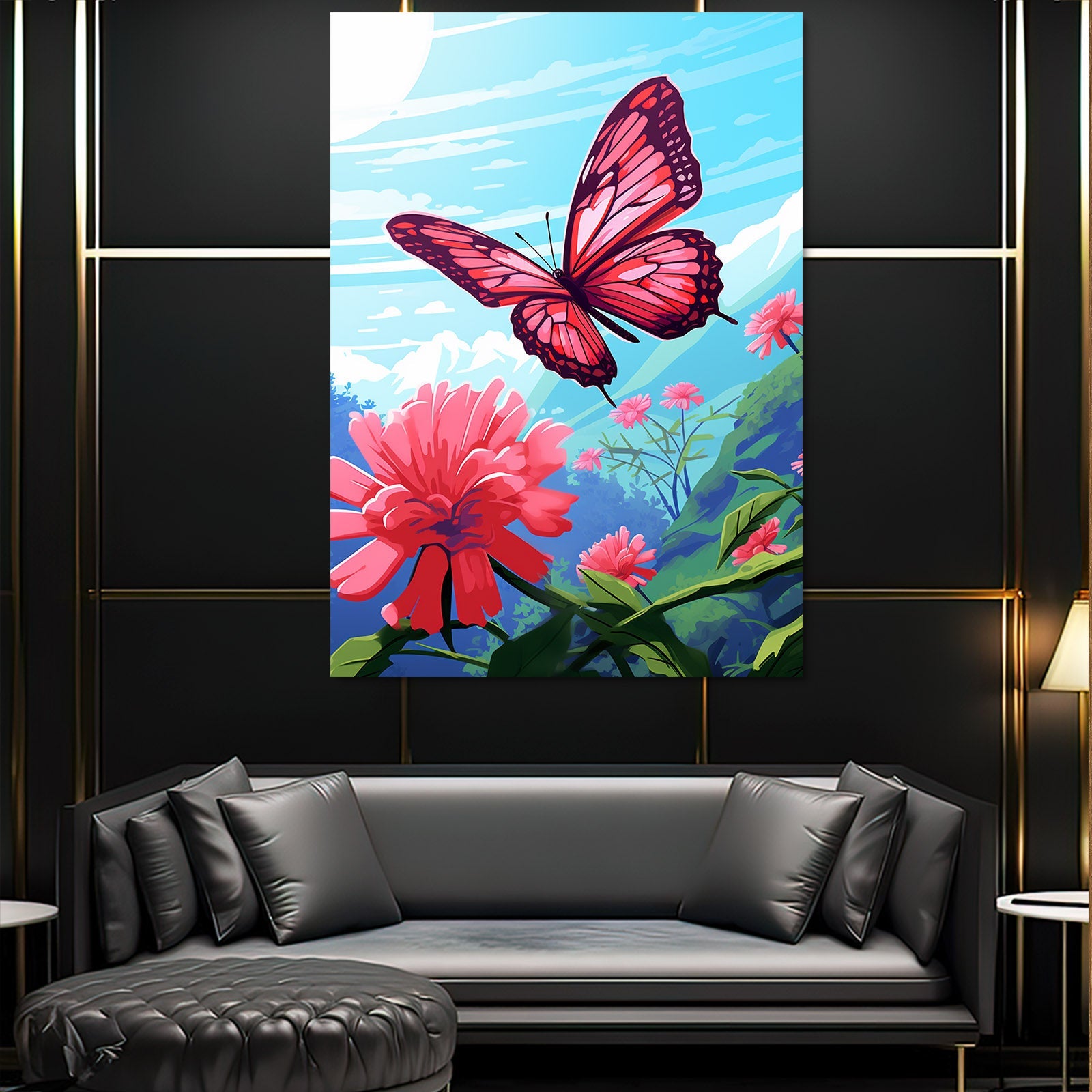 Pink Butterfly Wall Art
