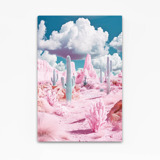 Pink Cloud Desert Cactus Canvas Art – pink cloud desert cactus canvas print