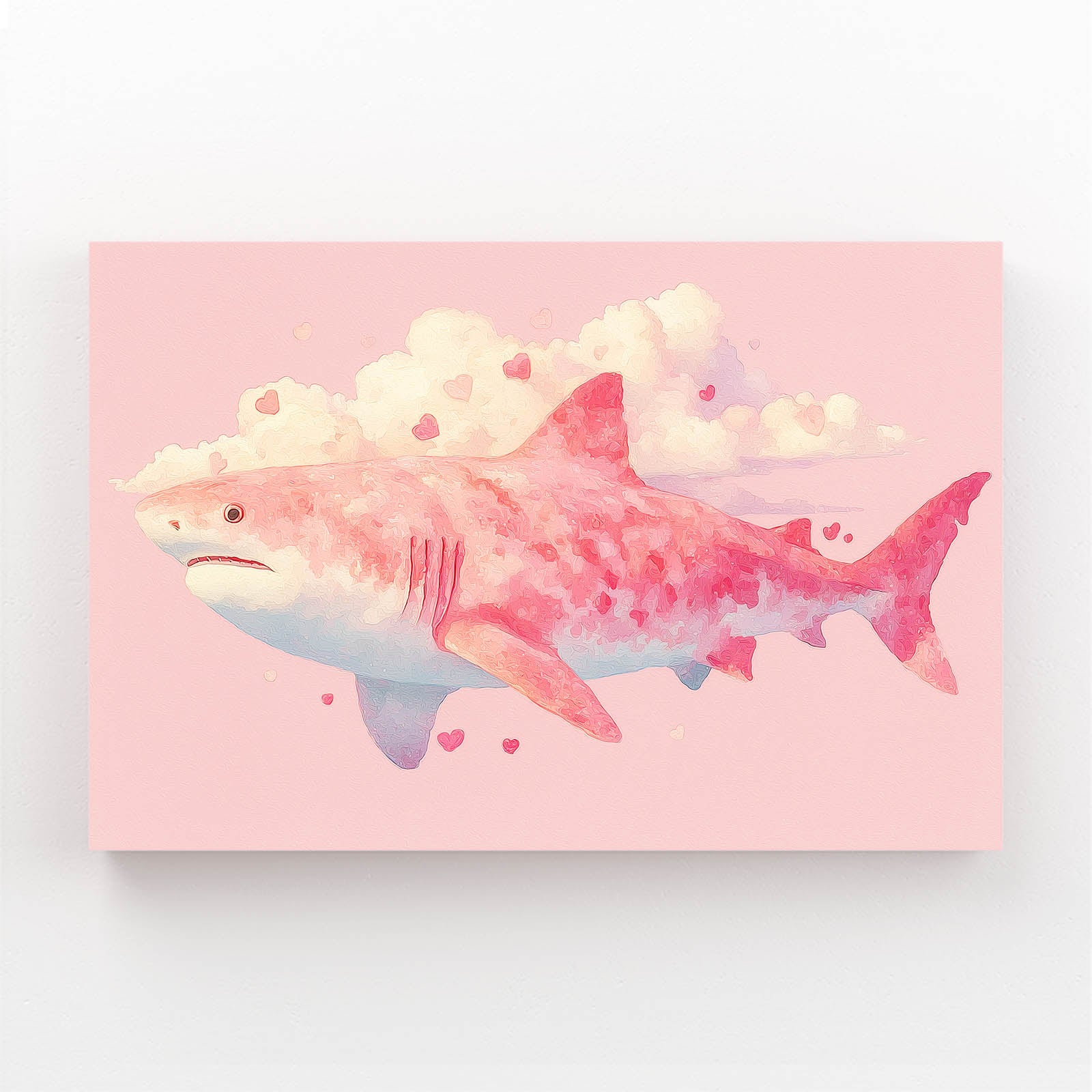 Pink Cloud Dream Shark Canvas Art – pink cloud dream shark canvas print