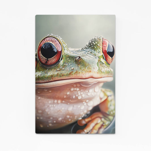Pink-Eyed Closeup Frog Wall Decor – pink-eyed closeup frog canvas print